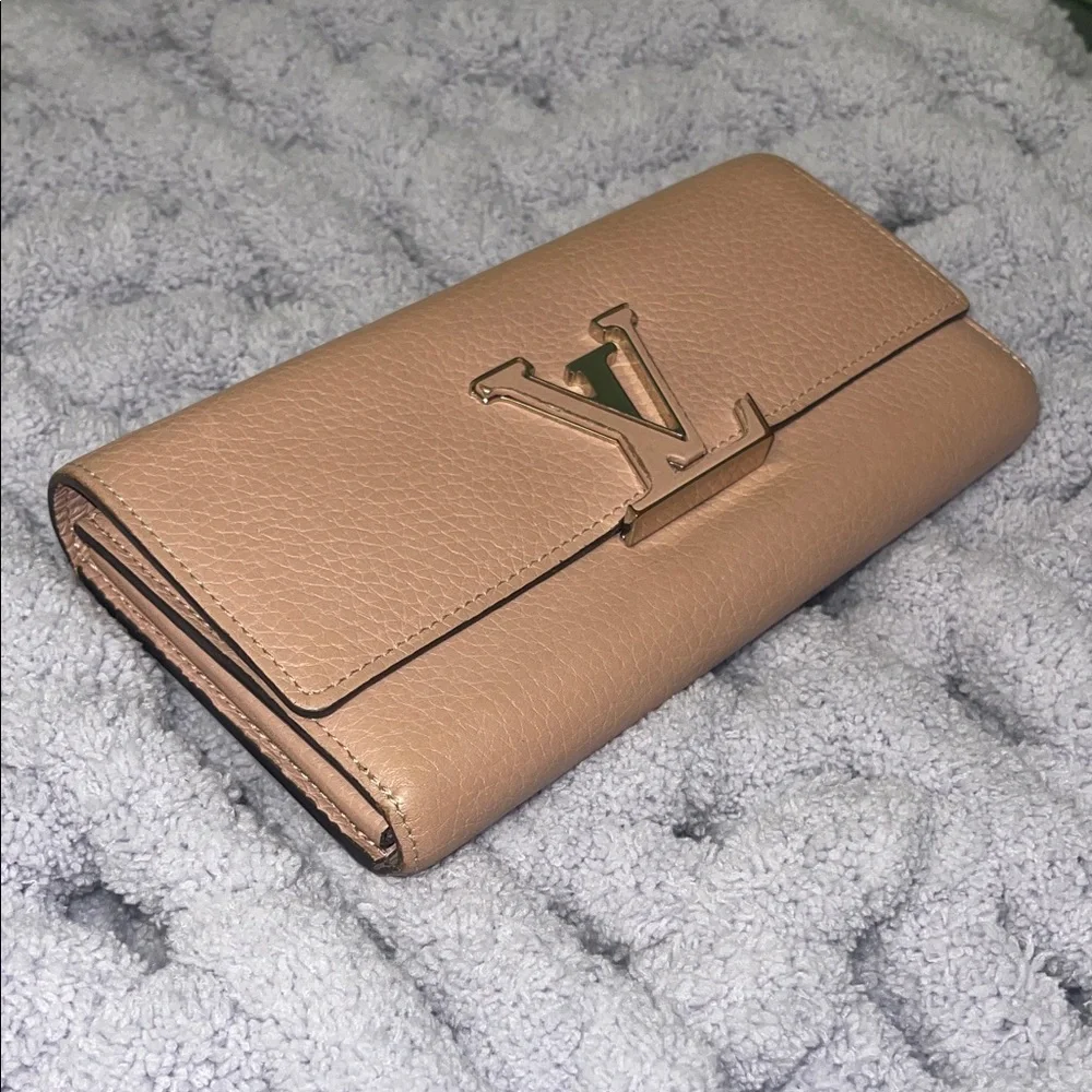 Louis Vuitton Pink & Silver Leather Wallet
